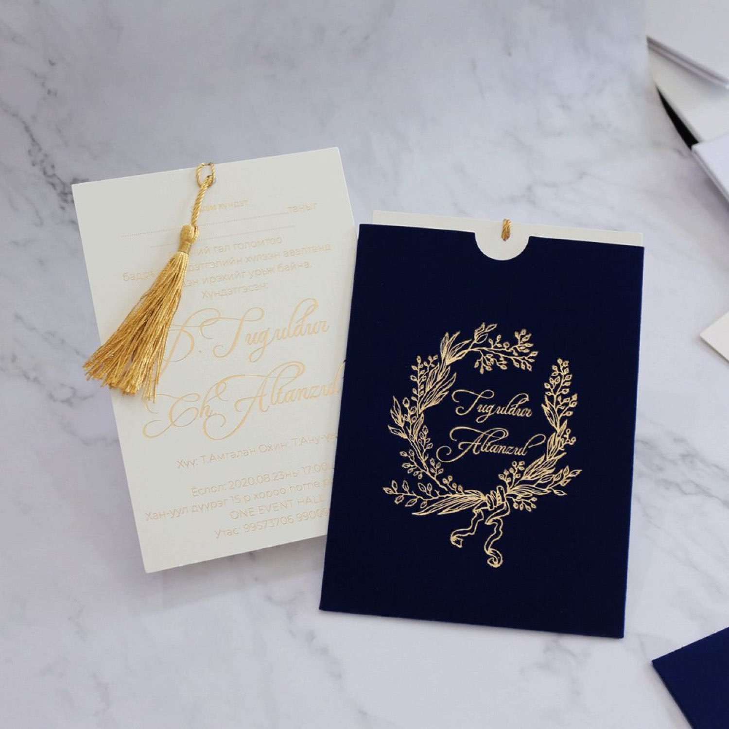 Invitation Card With Velvet Pocket Marriage Invitation Card Customized